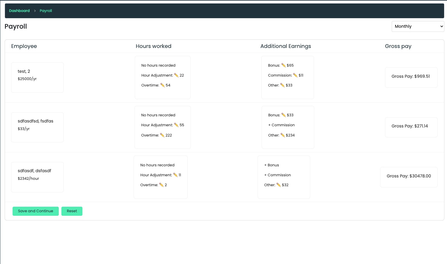 Run payroll screenshot